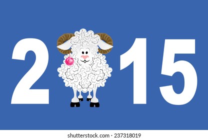 The inscription 2015 with sheep instead of zero