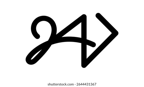 inscription 24 7, black isolated silhouette