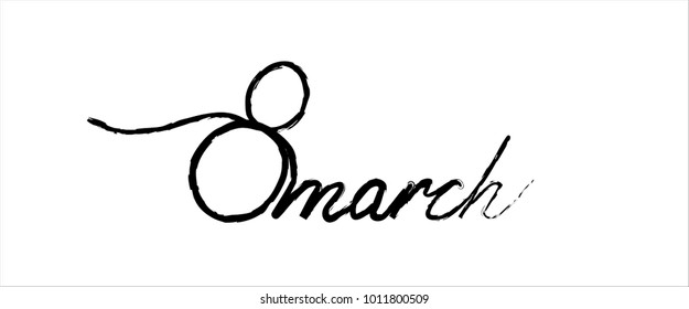 
Inscription 8 march. Vector