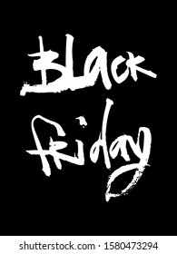 The inscription for the action "black friday". Calligraphy. Black and white vector illustration. Can be used in stores, supermarkets, boutiques, websites, booklets, price tags, in the newsletter.
