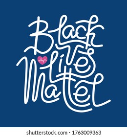 THE INSCRIPTION BLACK LIVES MATTER IN VECTOR