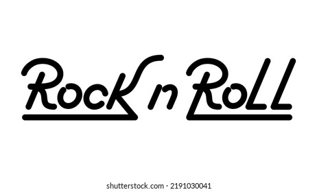 Inscription Black Rock N Roll On Stock Vector (Royalty Free) 2191030041 ...