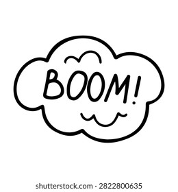 Inscription Boom! in the