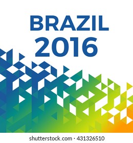 Inscription Brazil 2016 vector on white background 