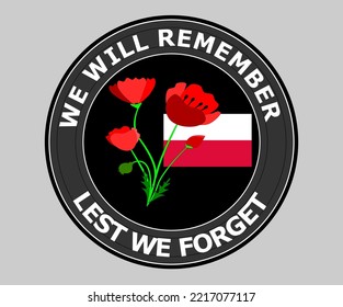 inscription in a circle or flag with flowers with soldiers silhouetted in front of the flags of the United States Great Britain Poland Belgium  Australia Canada in memory of Veterans Remembrance day
