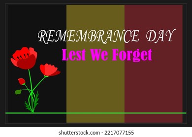 inscription in a circle or flag with flowers with soldiers silhouetted in front of the flags of the United States Great Britain Poland Belgium  Australia Canada in memory of Veterans Remembrance day