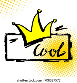 Inscription of a cool vector texture on a beautiful background