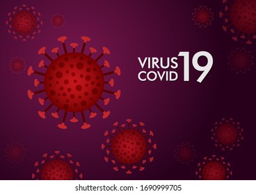 Inscription COVID-19 on purple background. World Health Organization WHO introduced new official name for Coronavirus disease named COVID-19