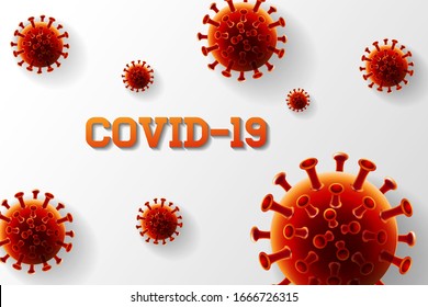 Inscription COVID-19 on white background. World Health Organization WHO introduced new official name for Coronavirus disease named COVID-19