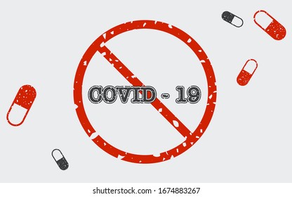 Inscription COVID-19 on white background, World Health Organization WHO introduced new official name for Coronavirus disease named COVID-19