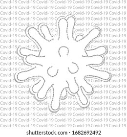 Inscription COVID-19 on white background. World Health Organization WHO introduced new official name for Coronavirus disease named COVID-19
