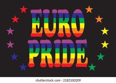 The inscription Euro pride.
Vector LGBT pattern for T-shirt made for Euro pride parade
with pride elements. LGBT symbol in rainbow colors.