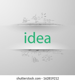 inscription IDEA� with formulas on the background