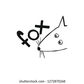 inscription Fox. For the logo