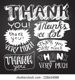 inscription of gratitude on the chalkboard