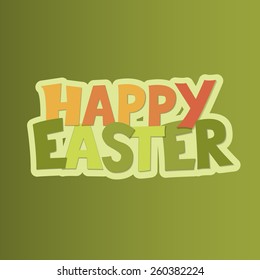 inscription Happy Easter colored