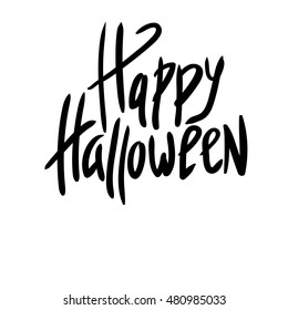 Inscription. Happy Halloween. Celebration. The day of the Dead. Lettering. For your design.