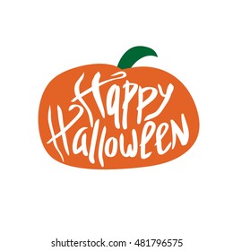 Inscription. Happy Halloween. Celebration. The day of the Dead. Lettering. For your design.