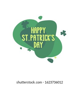 The inscription - Happy St.Patrick Day. It can be used for card, mug, brochures, poster, t-shirts, phone case etc.