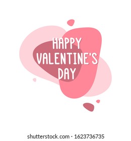 The inscription - Happy Valentine's Day. It can be used for card, mug, brochures, poster, t-shirts, phone case etc.
