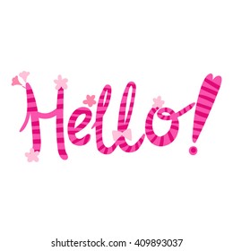 Inscription Hello Vector Illustration