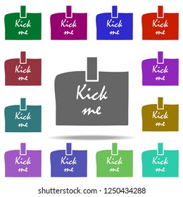 inscription hit me icon. Elements of Day of jokes in multi color style icons. Simple icon for websites, web design, mobile app, info graphics