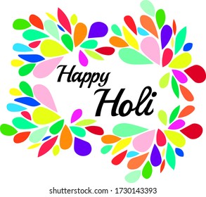 inscription for the Holi festival. multicolored greetings