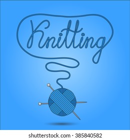 Inscription "knitting"
