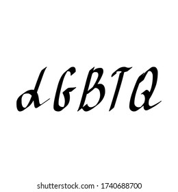 The inscription of the LGBT community.Unisex-love.Pride celebrates a symbol of culture.LGBT pride month in June. Lesbian Gay Bisexual Transgender. Poster, postcard, banner and background. Vector