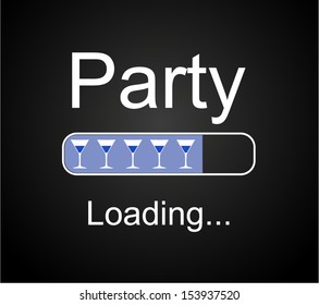 inscription "loading Weekend" vector concept illustration background 