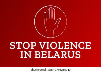 Inscription Long Live Belarus in Belarusian language. Concept of protests in Belarus. Template for background, banner, card, poster with text inscription. Vector EPS10 illustration