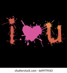 
Inscription I love you vector