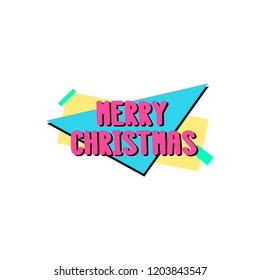 The inscription - Merry Christmas. It can be used for sticker, patch, phone case, poster, t-shirt, mug etc.
