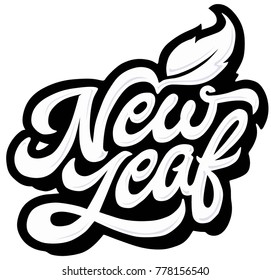 inscription new year in black and white color