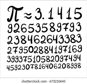 Inscription number pi, print, pattern