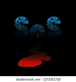 inscription on a black background vector art