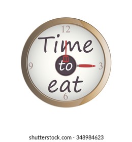 the inscription on the clock time for dinner