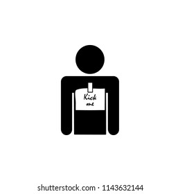 inscription on man hit me icon. Element of joke dat icon. Premium quality graphic design icon. Signs and symbols collection icon for websites, web design, mobile app