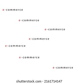 The inscription on a white background, e-commerce