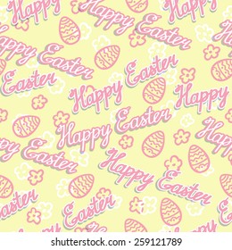 An inscription on a yellow background. Vector illustration.