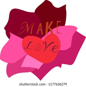 The inscription, a slogan, a wish . Postcard. Wedding card