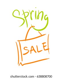 Inscription: "spring sale" for promotions.