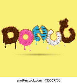 inscription stylized donuts