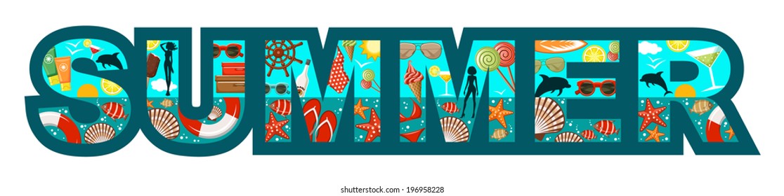 Inscription "Summer". vector