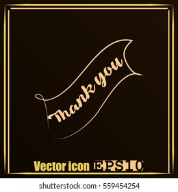 Inscription "Thank you" .