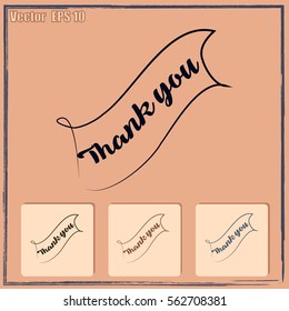 Inscription "Thank you" .