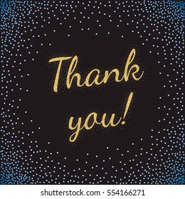 Inscription "Thank You!" executed in Dot work style. Vector illustration.