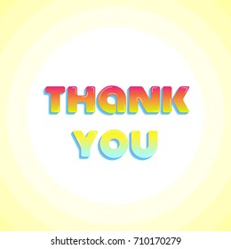 Inscription Thank You Made Style Bright Stock Vector (Royalty Free ...