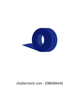 Inscription, vector illustration of a blue color.