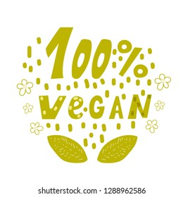 
inscription vegan vector